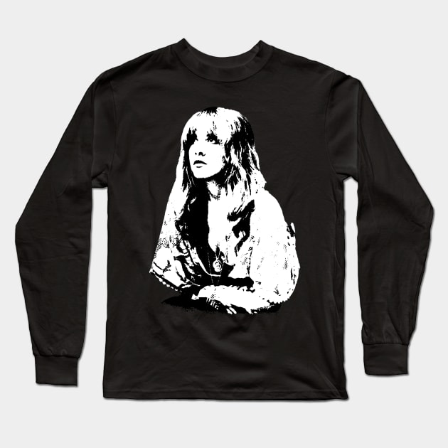 Stevie Nicks Pop Art Long Sleeve T-Shirt by phatvo